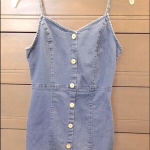 Denim Blue Spaghetti Strap Dress in Size: Medium!☀️🏖